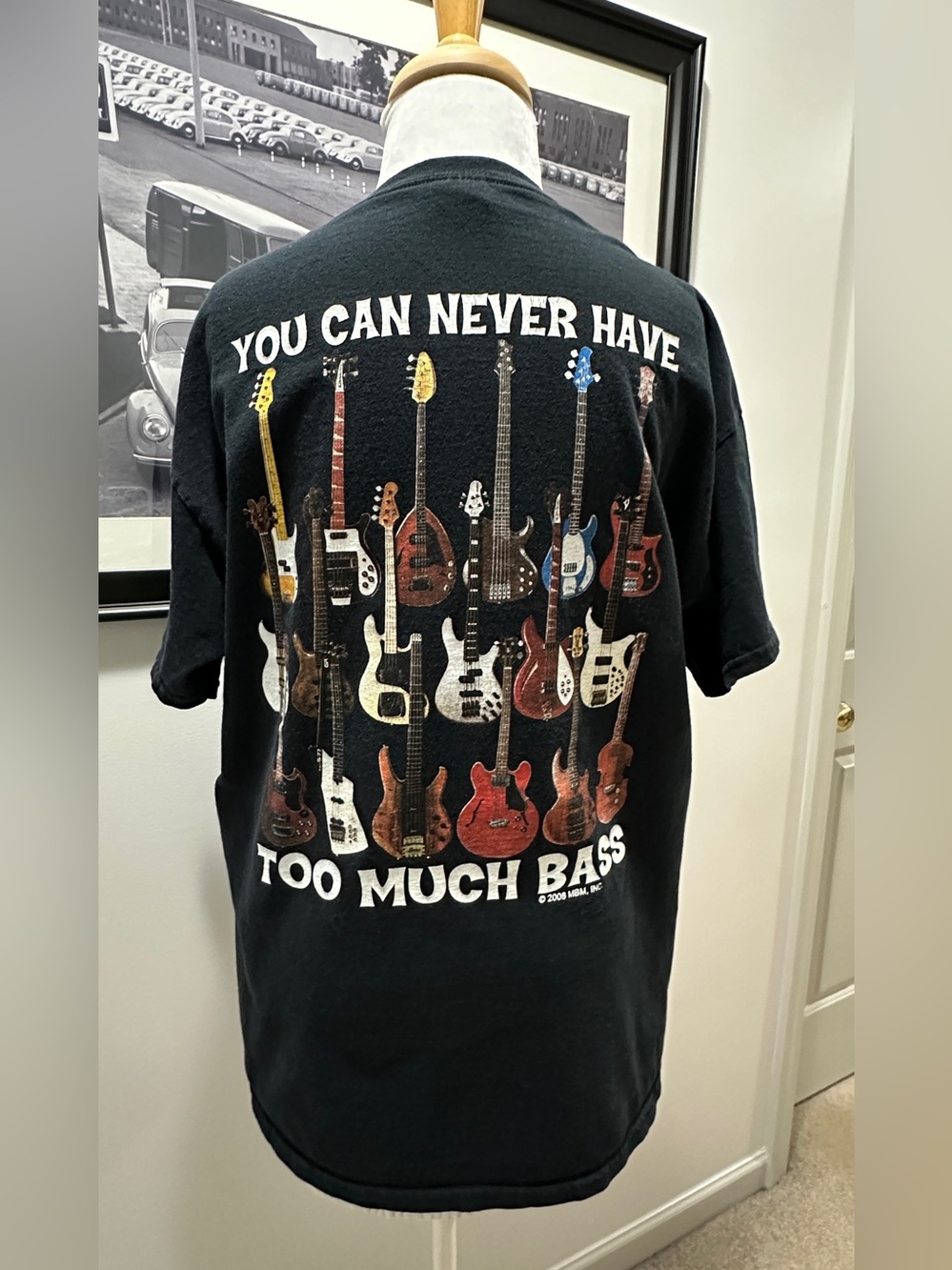 Vintage Graphic Tee  'You Can Never Have Too Much Bass' 🎸😎
